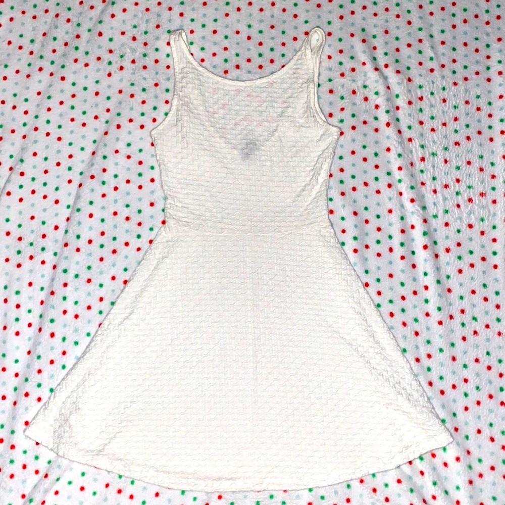 DIVIDED TEXTURED SKATER DRESS